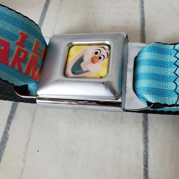 2/$25 Disney Frozen Olaf Buckle Down Seatbelt Belt Warm Hugs  Webbing - Picture 5 of 12